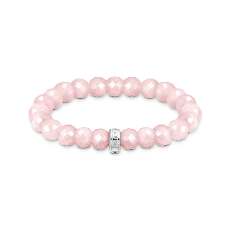 THOMAS SABO Charm bracelet with rose quartz beads oval Bracelets Thomas Sabo 