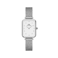 Daniel Wellington Quadro 20X26 Pressed Sterling Lumine Silver & White Watch Watches Daniel Wellington 