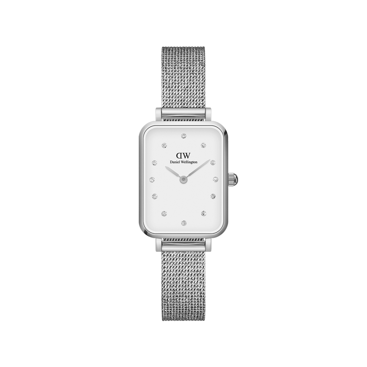 Daniel Wellington Quadro 20X26 Pressed Sterling Lumine Silver & White Watch Watches Daniel Wellington 