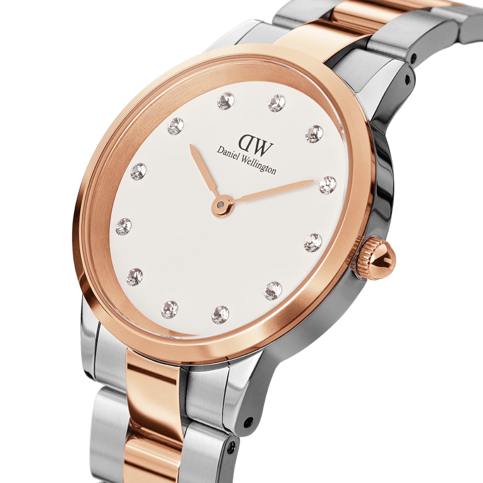 Daniel Wellington Iconic Link Lumine 32 Rose Gold & Silver White Watch Watches Daniel Wellington 