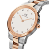 Daniel Wellington Iconic Link Lumine 28 Rose Gold & Silver White Watch Watches Daniel Wellington 