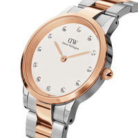 Daniel Wellington Iconic Link Lumine 28 Rose Gold & Silver White Watch Watches Daniel Wellington 