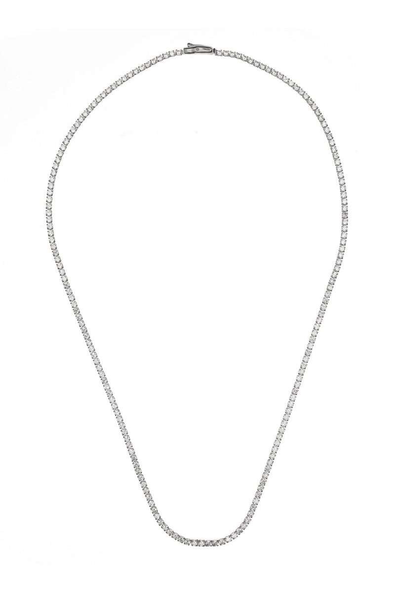 SYDNEY SOIRÉE 2MM TENNIS NECKLACE 42CM SILVER Bevilles Jewellers 