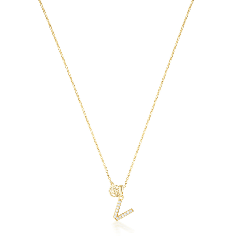 LUXURY LETTERS V INITIAL PENDANT GOLD Pendants Georgini 