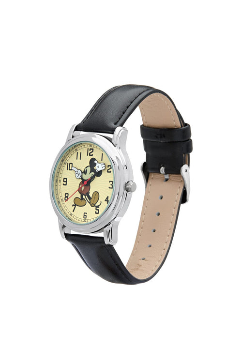 Disney Prime Mickey Collectors Edition 36mm Black Leather Watch Watches Disney 