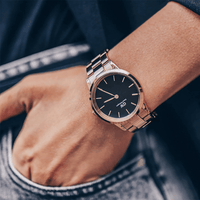 Daniel Wellington Iconic Link 36 Rose Gold & Black Watch Watches Daniel Wellington 