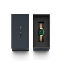 Daniel Wellington Quadro 20X26 Pressed Evergold Gold & Green Watch Watches Daniel Wellington 