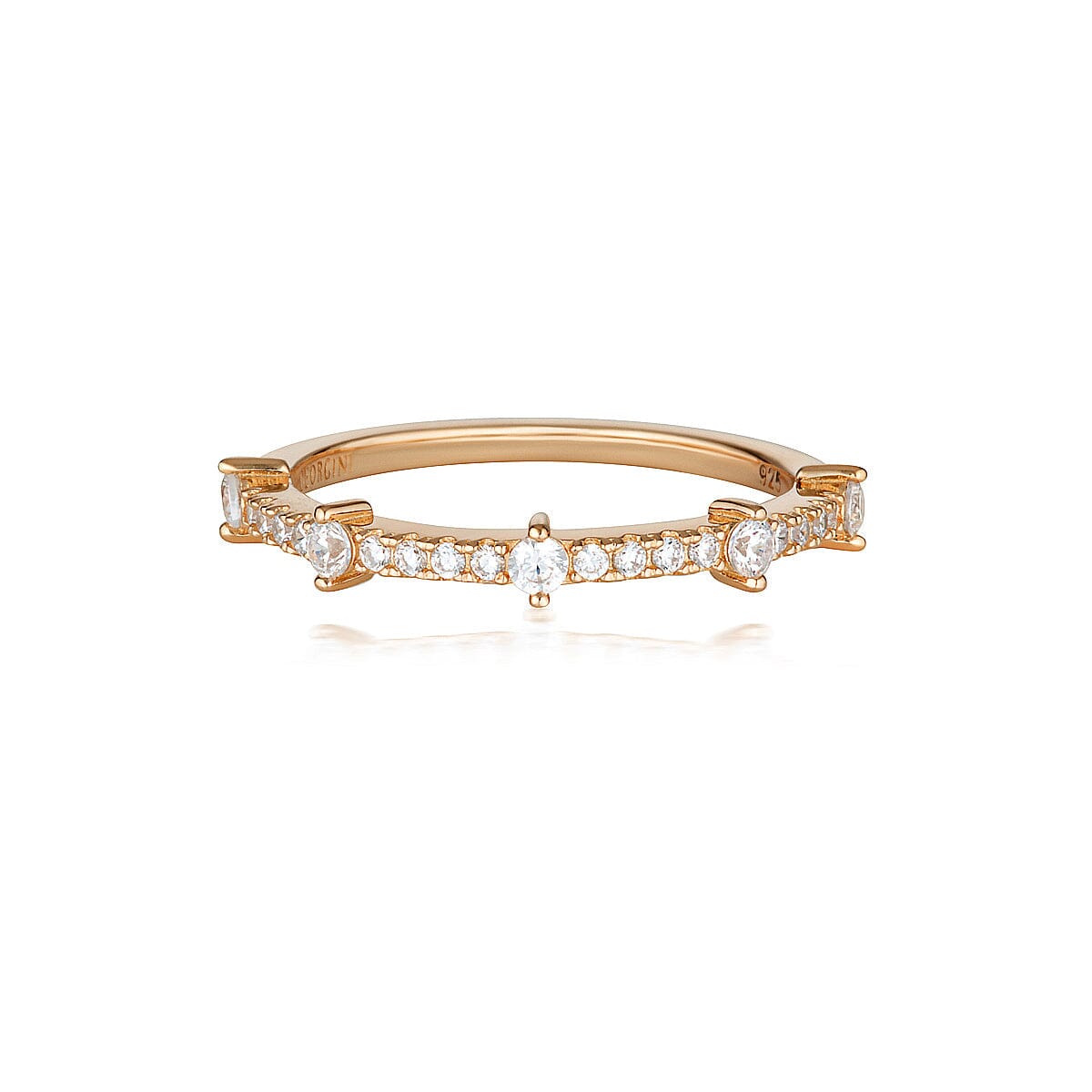 GEORGINI RED CARPET GALA RING ROSE GOLD Bevilles Jewellers 