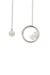 CHIC NOEL FRESHWATER PEARL LARIAT SILVER Bevilles Jewellers 