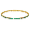 MILESTONE EMERALD 2MM TENNIS BRACELET IN GOLD Bevilles Jewellers 