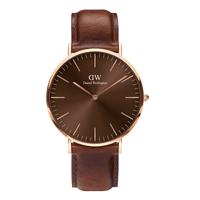 Daniel Wellington Classic 40 St Mawes Rose Gold & Amber Watch Watches Daniel Wellington 