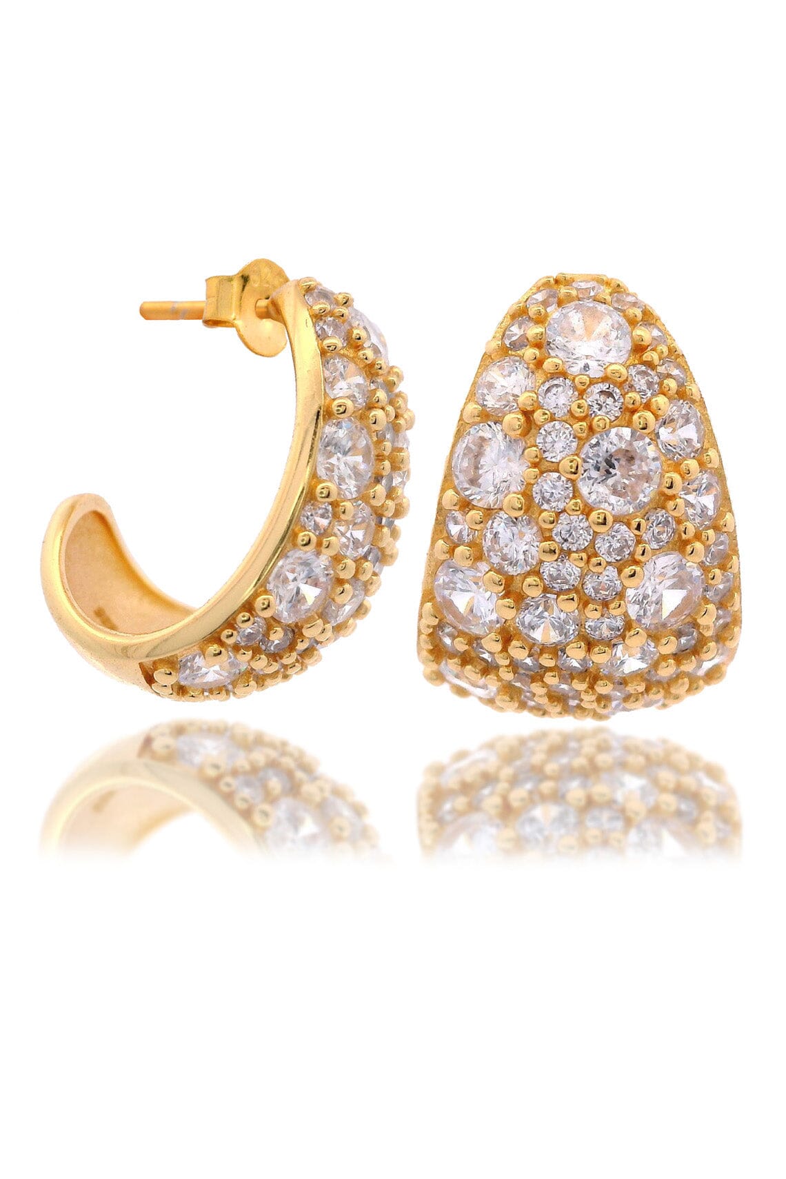 SYDNEY SOIRÉE ROSE BAY EARRINGS GOLD Bevilles Jewellers 