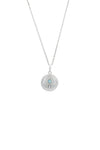 OPAL GLOW BLUE CREATED OPAL HAMSA MEDALION SILVER Bevilles Jewellers 