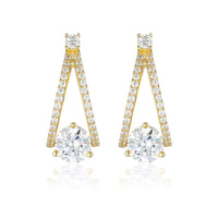 GEORGINI RED CARPET CHAMPAGNE EARRINGS GOLD Bevilles Jewellers 