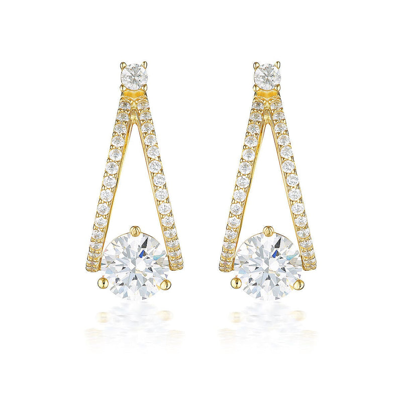 GEORGINI RED CARPET CHAMPAGNE EARRINGS GOLD Bevilles Jewellers 