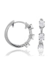 CHIC NOEL TRILOGY HOOP EARRINGS SILVER Bevilles Jewellers 