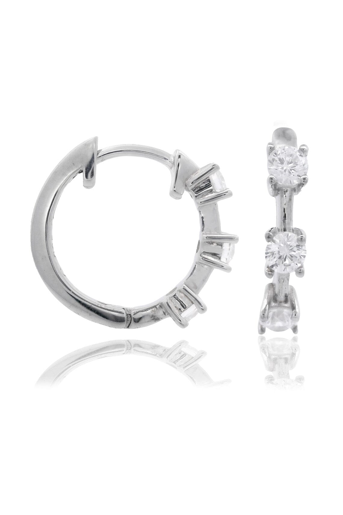CHIC NOEL TRILOGY HOOP EARRINGS SILVER Bevilles Jewellers 