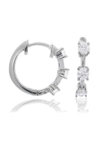 CHIC NOEL TRILOGY HOOP EARRINGS SILVER Bevilles Jewellers 