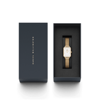 Daniel Wellington Quadro 20X26 Pressed Evergold Gold & White Watch Watches Daniel Wellington 