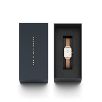 Daniel Wellington Quadro 20X26 Pressed Melrose Lumine Rose Gold & White Watch Watches Daniel Wellington 
