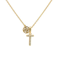 LUXURY LETTERS T INITIAL PENDANT GOLD Pendants Georgini 