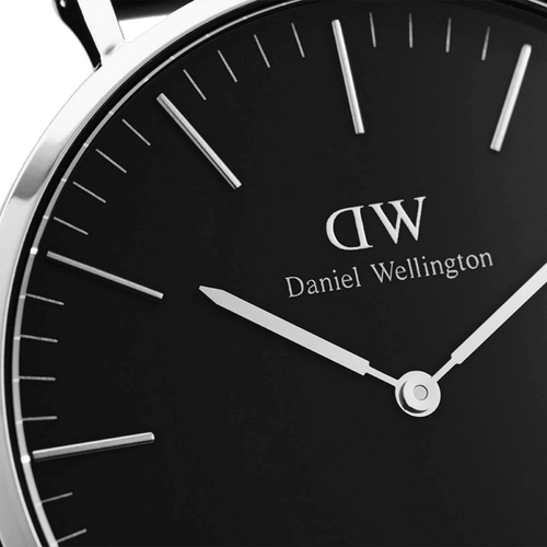 Daniel Wellington Classic 40 Cornwall Silver & Black Watch Watches Daniel Wellington 