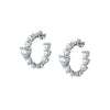 Chiara Ferragni Diamond Heart White Heart Hoop Earrings Chiara Ferragni 