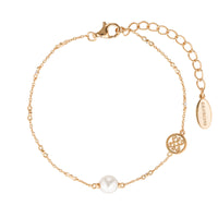 GEORGINI RED CARPET GLOBE PEARL BRACELET ROSE GOLD Bevilles Jewellers 