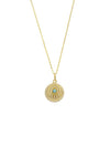 OPAL GLOW BLUE CREATED OPAL HAMSA MEDALION GOLD Bevilles Jewellers 