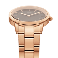 Daniel Wellington Iconic Link 36 Rose Gold & Black Watch Watches Daniel Wellington 