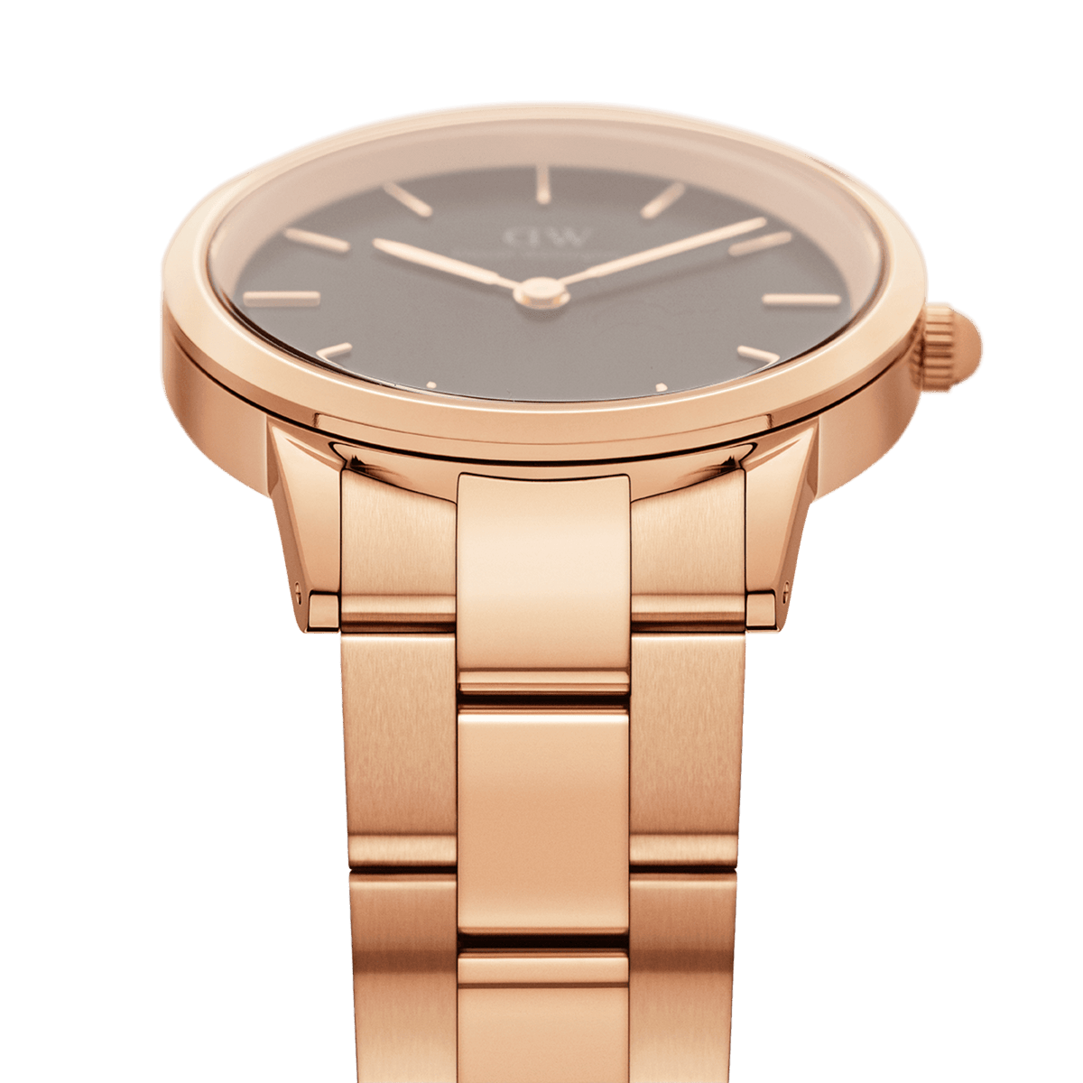 Daniel Wellington Iconic Link 36 Rose Gold & Black Watch Watches Daniel Wellington 