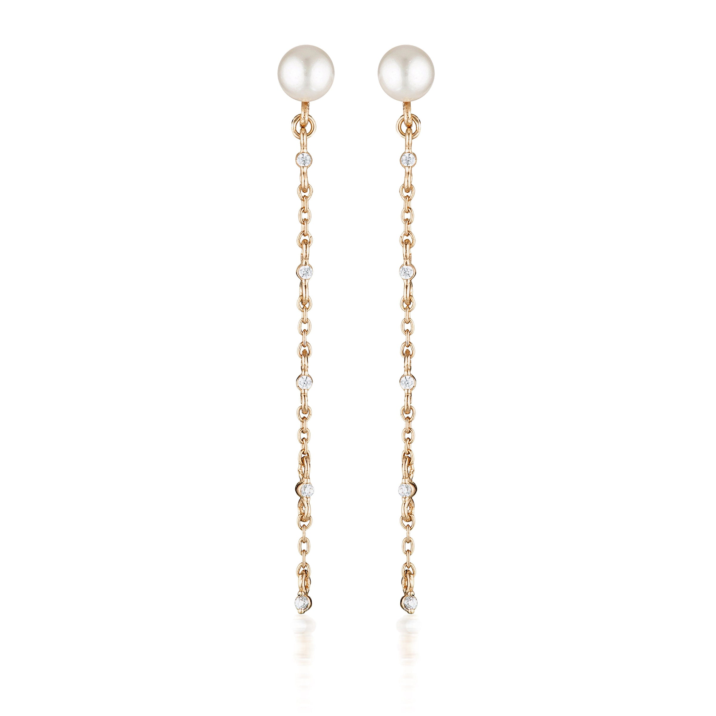 GEORGINI RED CARPET GLOBE EARRINGS ROSE GOLD Bevilles Jewellers 