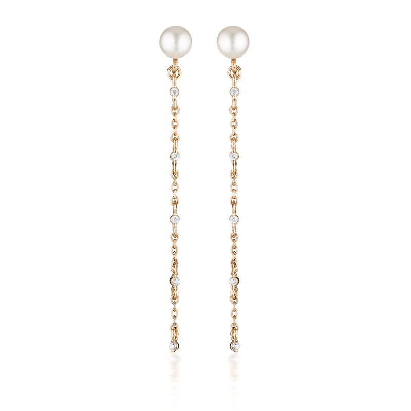 GEORGINI RED CARPET GLOBE EARRINGS ROSE GOLD Bevilles Jewellers 