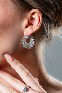 GEORGINI RED CARPET SUNDANCE EARRINGS SILVER Bevilles Jewellers 
