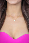 SWEETHEART SPARKLY HEART PENDANT GOLD Bevilles Jewellers 