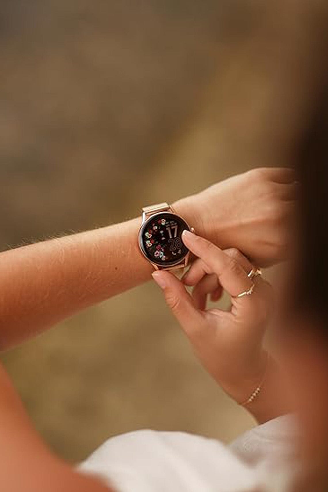 Ice 2.0 1.2 Round Amoled Screen in Rose Gold Case and Milanese Strap Watches Ice 