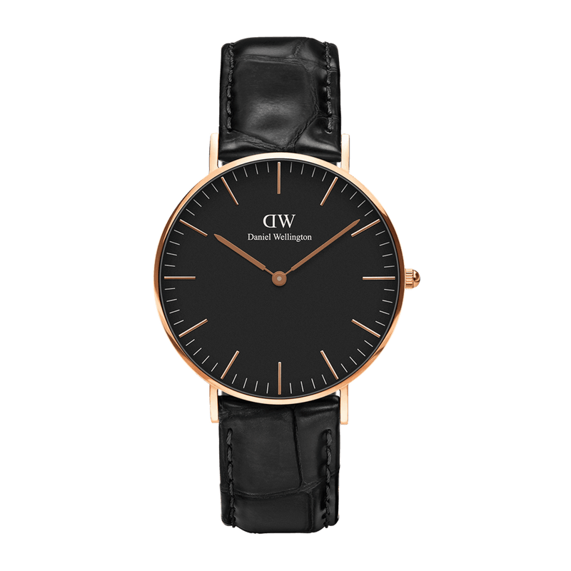 Daniel Wellington Classic 40 Reading Rose Gold & Black Watch Watches Daniel Wellington 