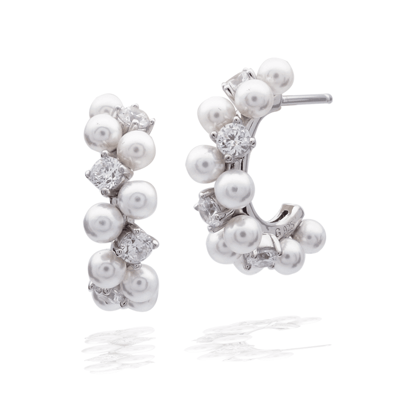 GEORGINI RED CARPET TONY EARRINGS SILVER Bevilles Jewellers 