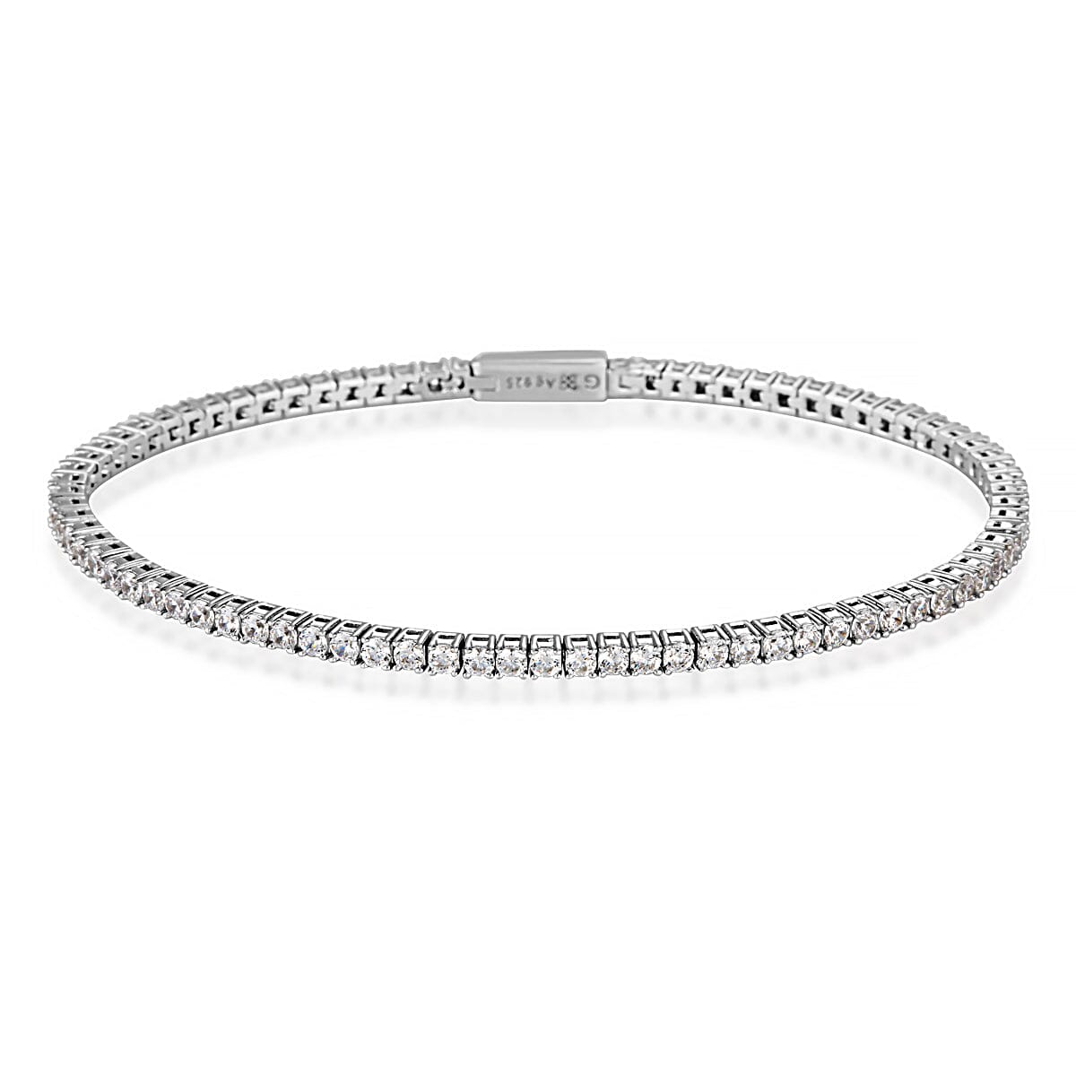 MILESTONE 2MM TENNIS BRACELET IN SILVER Bevilles Jewellers 