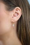 A CHRISTMAS JOURNEY BABY OVAL EARRINGS GOLD Bevilles Jewellers 
