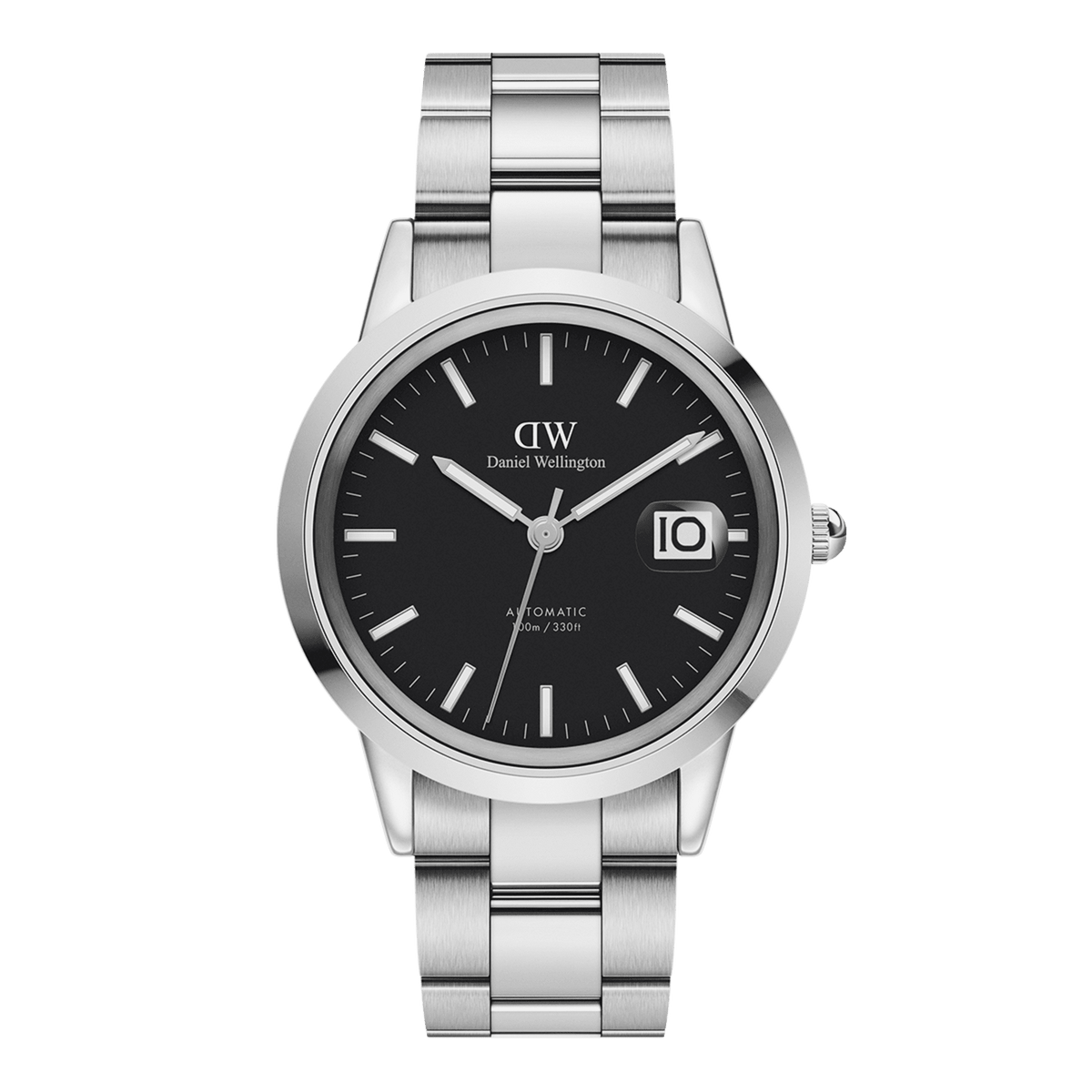 Daniel Wellington Iconic Link Automatic 40 Silver & Black Watch Watches Daniel Wellington 