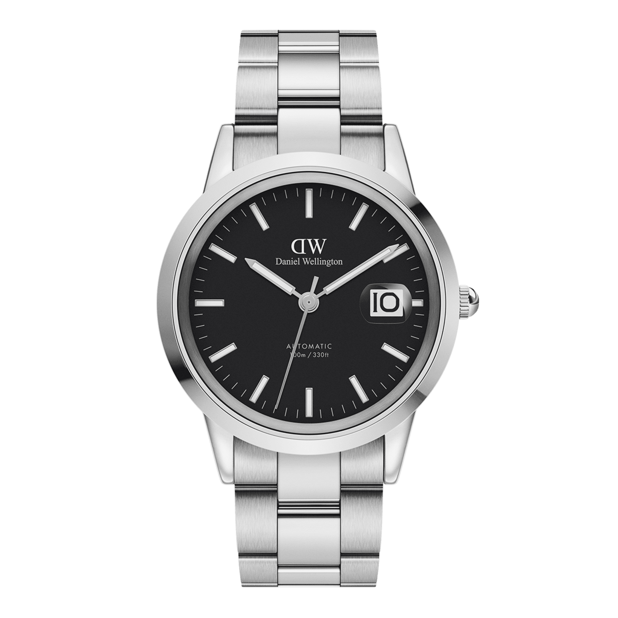Daniel Wellington Iconic Link Automatic 40 Silver & Black Watch Watches Daniel Wellington 