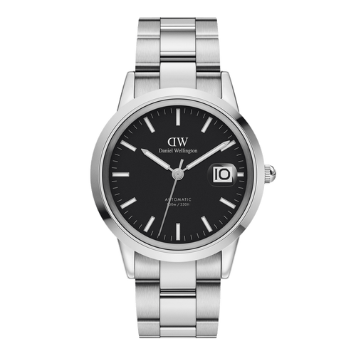 Daniel Wellington Iconic Link Automatic 40 Silver & Black Watch Watches Daniel Wellington 