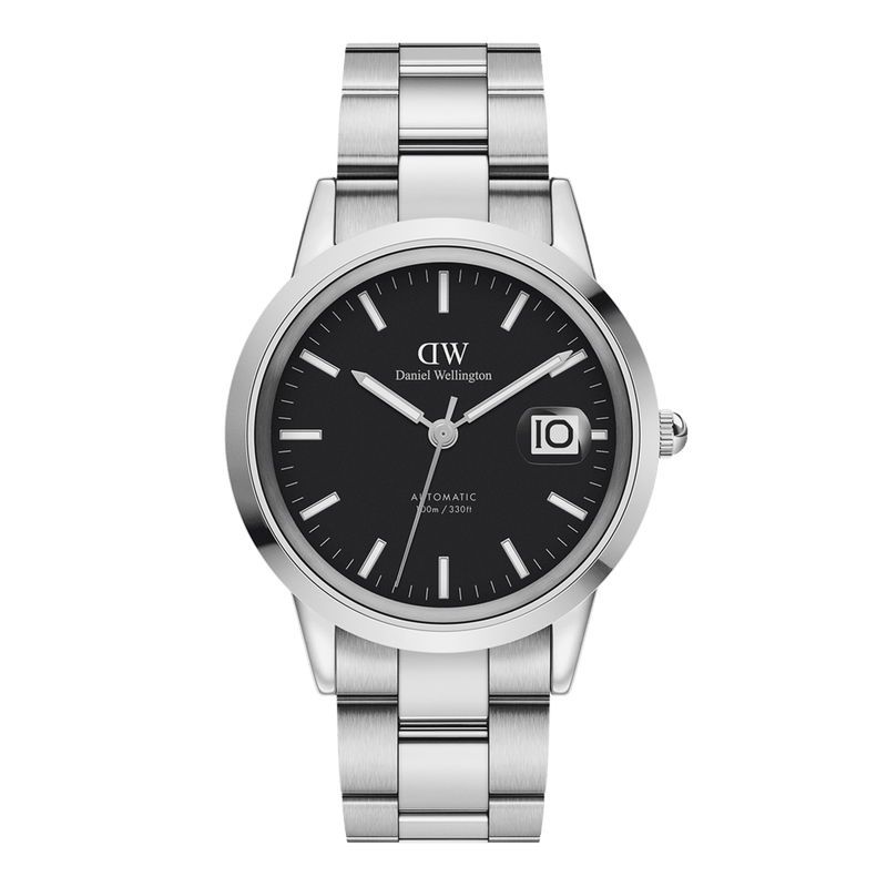 Daniel Wellington Iconic Link Automatic 40 Silver & Black Watch Watches Daniel Wellington 