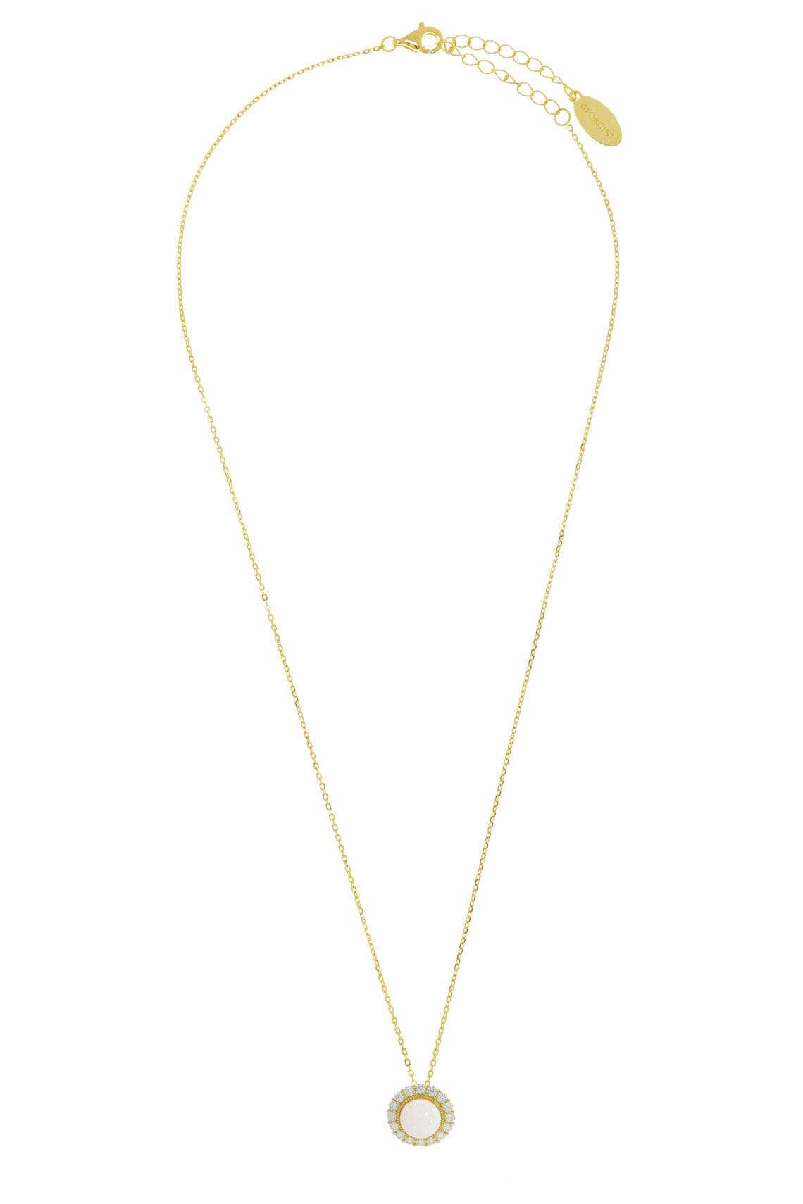 OPAL GLOW MARRINAWI WHITE CREATED OPAL PENDANT GOLD Bevilles Jewellers 