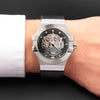 Maserati Potenza Silver Skeleton Automatic 42mm Watch Watches Maserati 