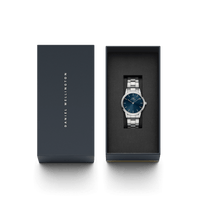 Daniel Wellington Iconic Link Arctic 40 Silver & Blue Watch Watches Daniel Wellington 