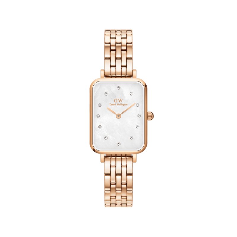 QUADRO LUMINE PRESSED MELROSE ローズゴールド Quadro Lumine - Watch with pink mother of pearl dial | DW