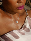 OPAL GLOW ROZELLE WHITE CREATED OPAL PENDANT SILVER Bevilles Jewellers 