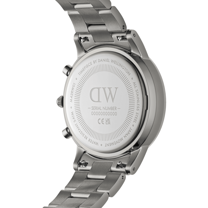 Daniel Wellington Iconic Chronograph 42 Link Anthracite-Grey Sunray Watch Watches Daniel Wellington 